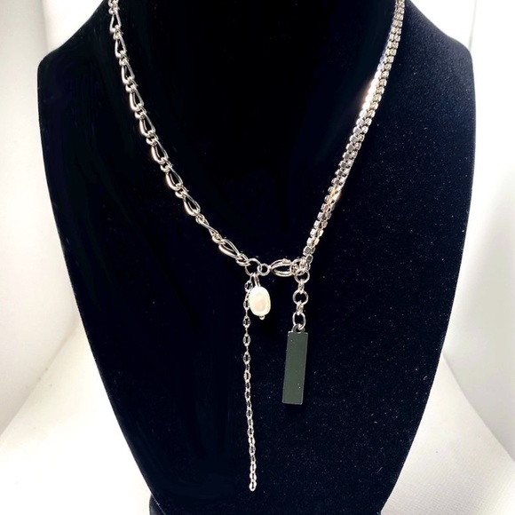 Titanium Steel Splicing Necklace - Picture 2 of 3